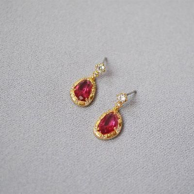 Elegant Vintage Crystal Gold Plated Exquisite Earrings with Zircon