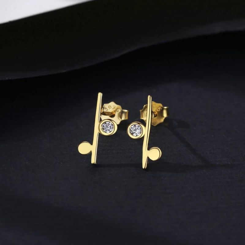 Fashion Creative Crystal Earrings Silver Ear Stud