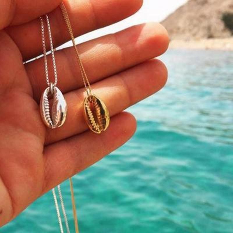 Fashion Simple Beach Retro Shell Clavicle Chain Pendant Necklace Wholesale