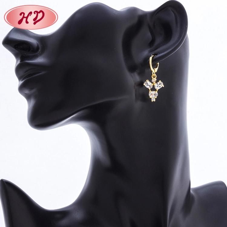 Hot Selling Cubic Zirconia Brass 18 K Gold Plated Jewelry Set