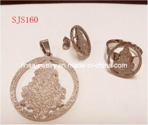 Fashion Christmas Emery Stainless Steel Jewelry Set (SJS160)