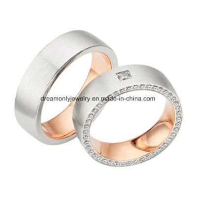 CNC Jewelry Finger Ring Full Zircon Stone Wedding Ring