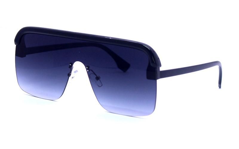 Raymio Newest Half Frame Vintage Gradient Ins Fashion Big Frame Oversize Unisex Trendy Shade Fashion Sunglasses for Adults