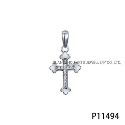 Cubic Zircons 925 Sterling Silver Cross Pendant
