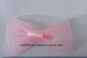 Organza and Satin Ribbon Hair Bow for Hair Decoration