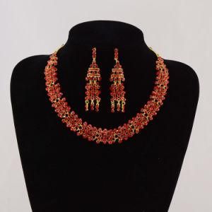 Hot Sale Red Rhinestone Jewelry Bridal Jewelry Set