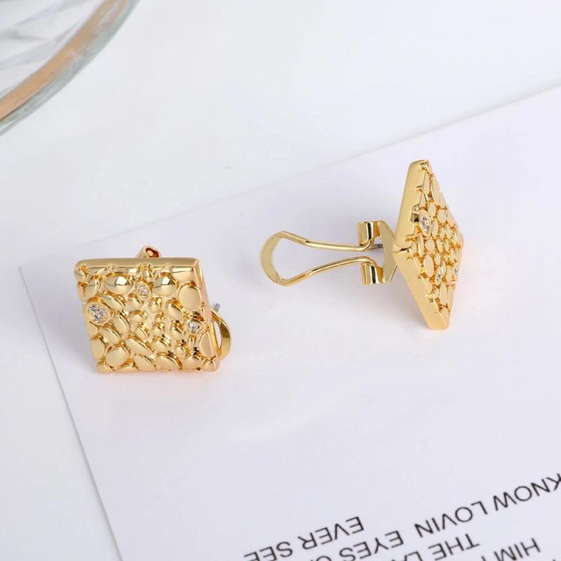 Curved Safety Pin Earrings Shining Crystal Dangle Earings Gold Color Earrings for Women Jewelry Oorbellen Brincos