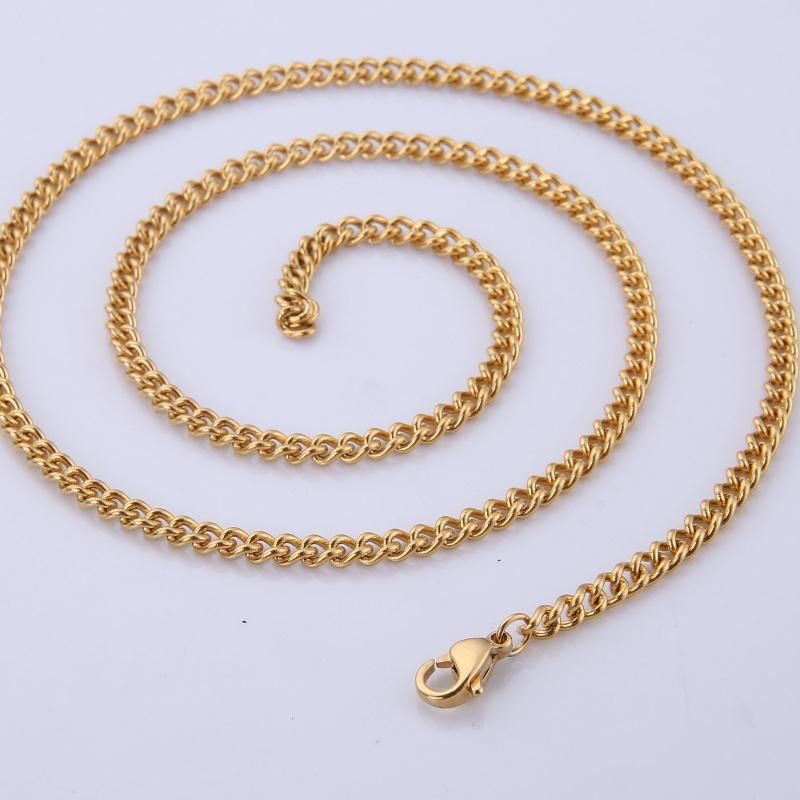 Fashion Stainless Steel Necklace Cuban Chain for Jewelry Making