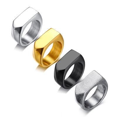 Stainless Steel Fashion Arrow Ring European and American Style Men&prime;s Ring Can Be Engraved
