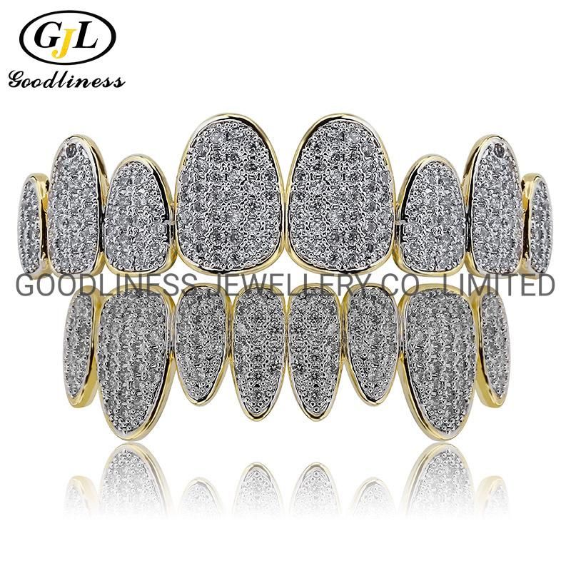 Fashion Men Hip Hop Jewelry Pave CZ Rapper Teeth Grillz