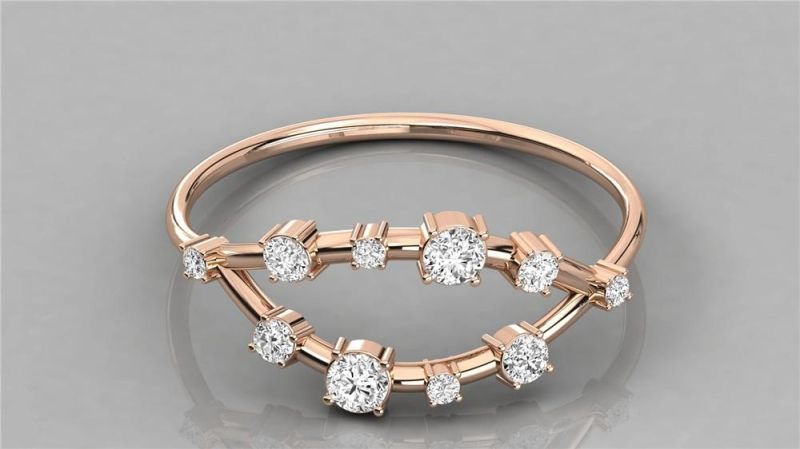 925 Sterling Silver with White CZ Engament Ring