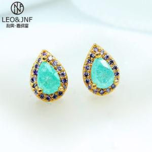 Brazilian Style Fashion Jewelry Earrings Color Zircon Copper Plated Fashion Jewelry