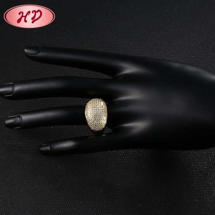 Women Stainless Steel 18K Gold Plated Silver Engagement Finger Wedding Rings Fashion Jewelry Design