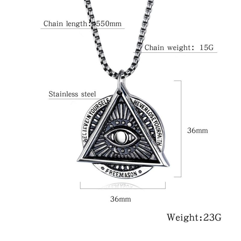 Stainless Steel Demon Eyes Necklace