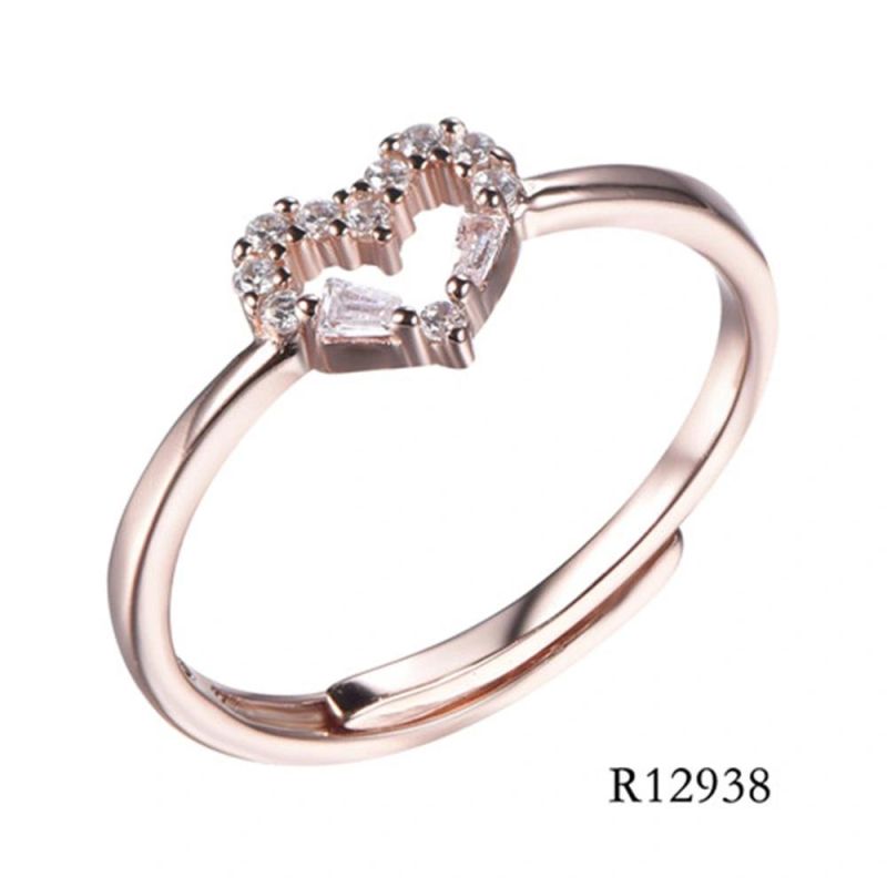 Hot Sale 925 Sterling Silver Ring Wholesale CZ Ring Delicacy Rose Gold Ring