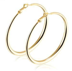 Hot Sale Hoop Earrings Big Smooth Circle Earrings Basketball Brincos Celebrity Brand Loop Earrings for Women Jewelry