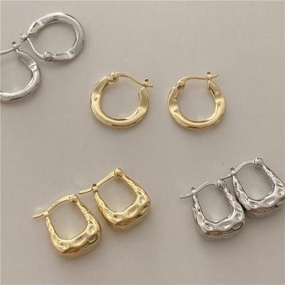 Vintage Jewelry Metal Hook Minimalist Style Geometry Earrings