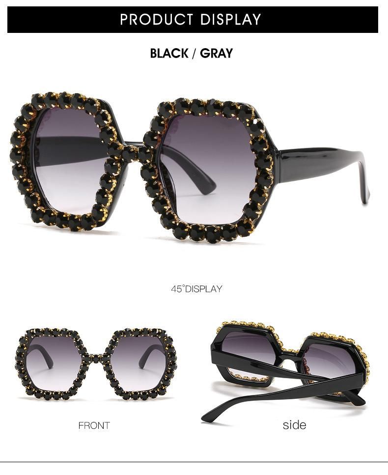 2021 Newly Good Women Sunglasses with Diamond Decoration
