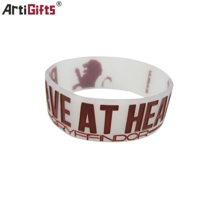 Custom Debossed Logo Sports Silicone Bracelet for Promotion Gift