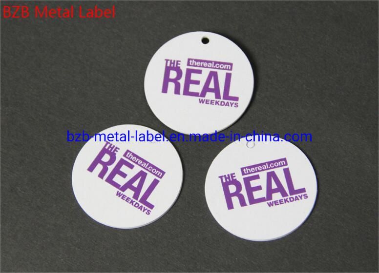 Metal Alminum Packaging Tag for Clothing, Pet, Dog, Metal Price Tag for Jeans, Garments, Metal Hangtag