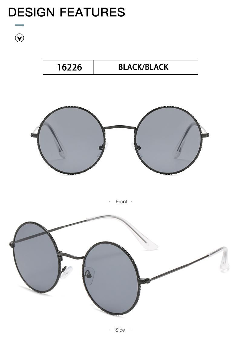Sunglasses for New Retro Round Frame Sunglasses Metal Thin Frame Lace Literary Sunglasses
