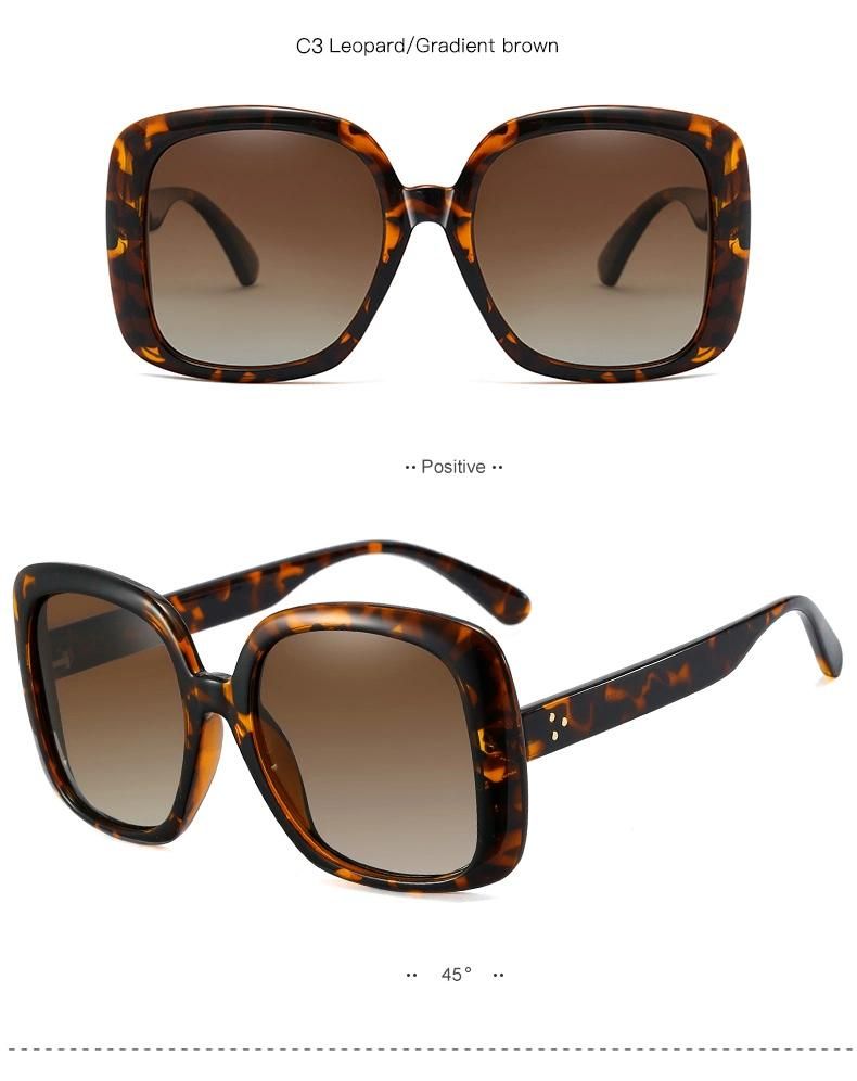 New Style Big Frame Sunglasses Ladies Polarized Sunglasses