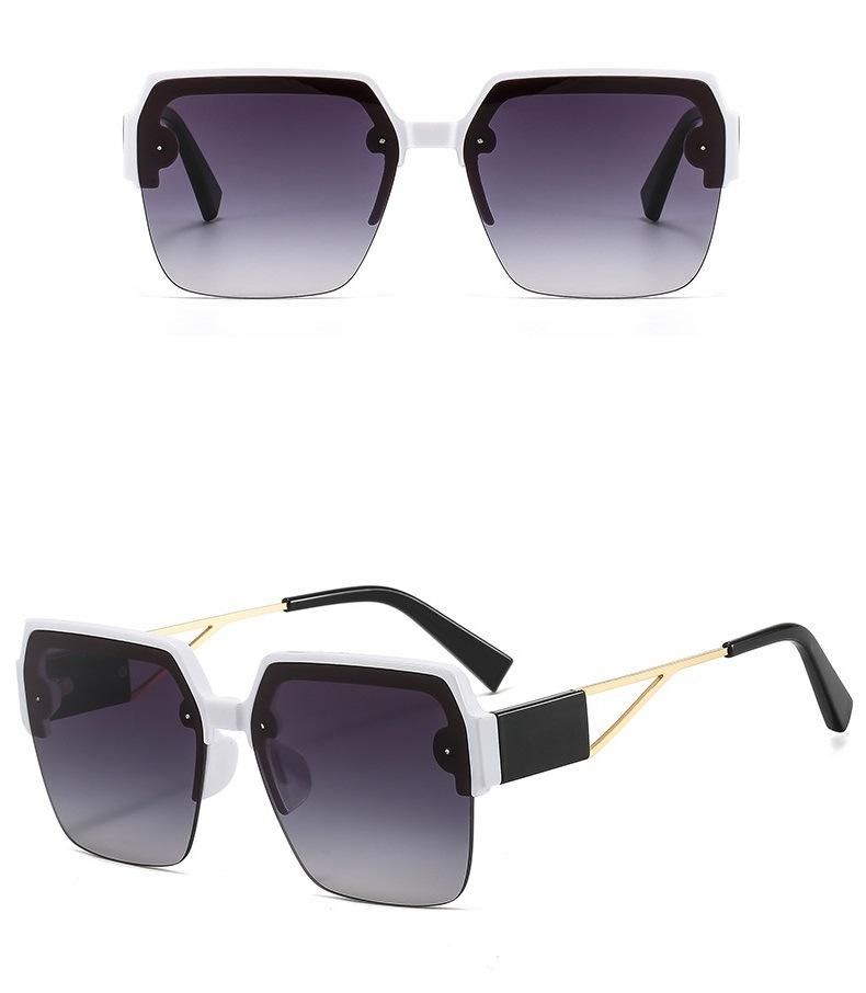 2022 Ladies Half Frame Sunglasses Fashion Retro Sunglasses