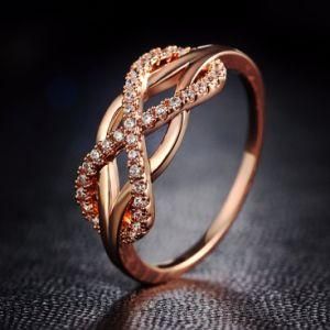 2017 Fashion Design Statement Rose Gold Sliver Color Ring