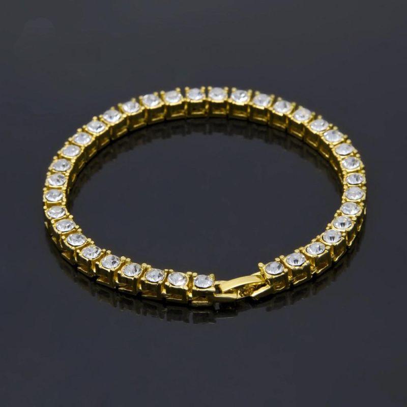 Hip Hop Jewelry 5mm Tennis Chain Full Zircon Bracelet for Unisex