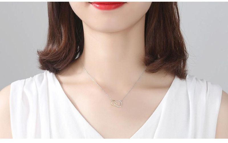 Custom Double Ring Necklace Personalized Initial Necklaces