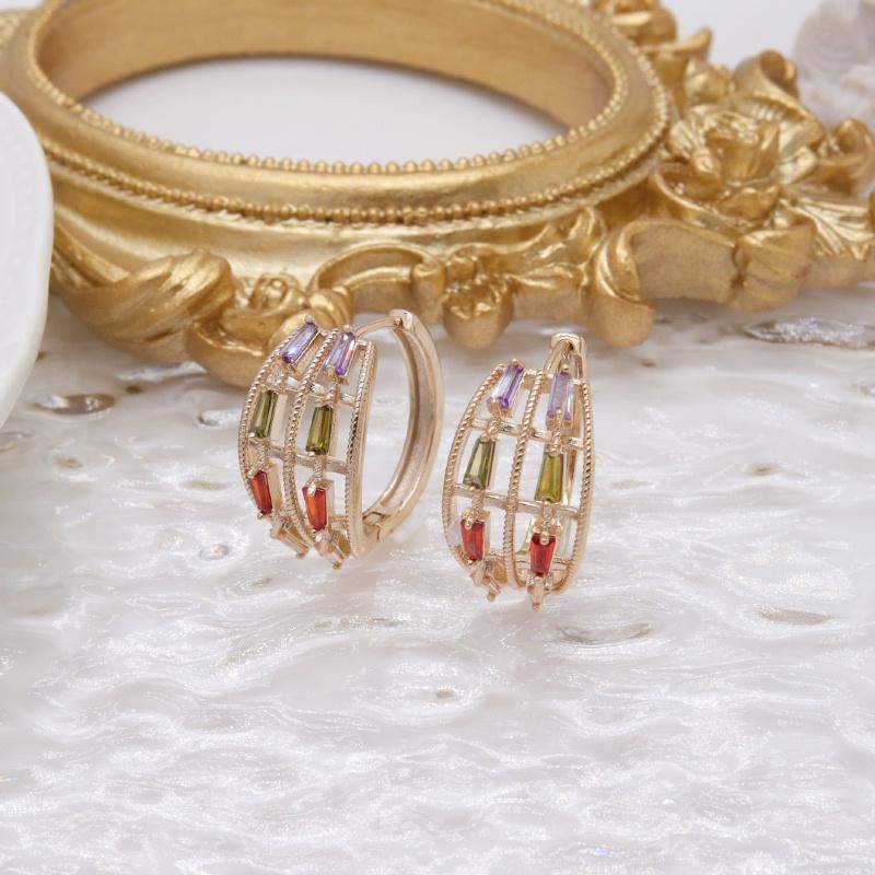 2022 Wholesale Fashion Gold Plated Zircon Earrings