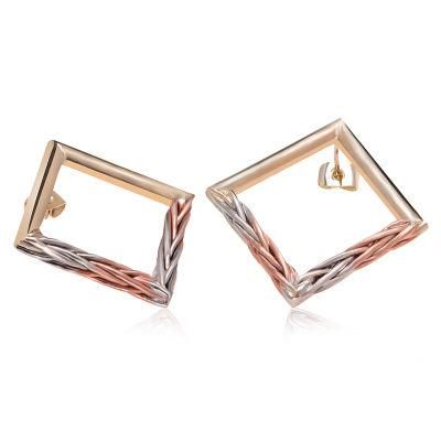 Wholesale Fashion Geometric Three-Color Girl&prime;s Stud Earrings