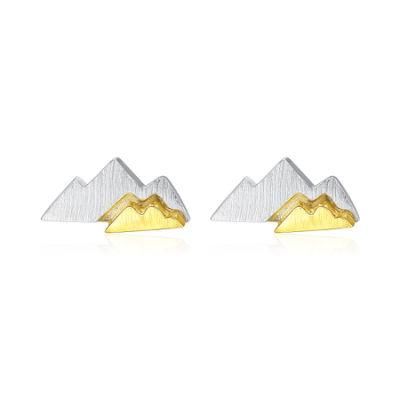 White Two Moutain Earrings Sets Stud for Women