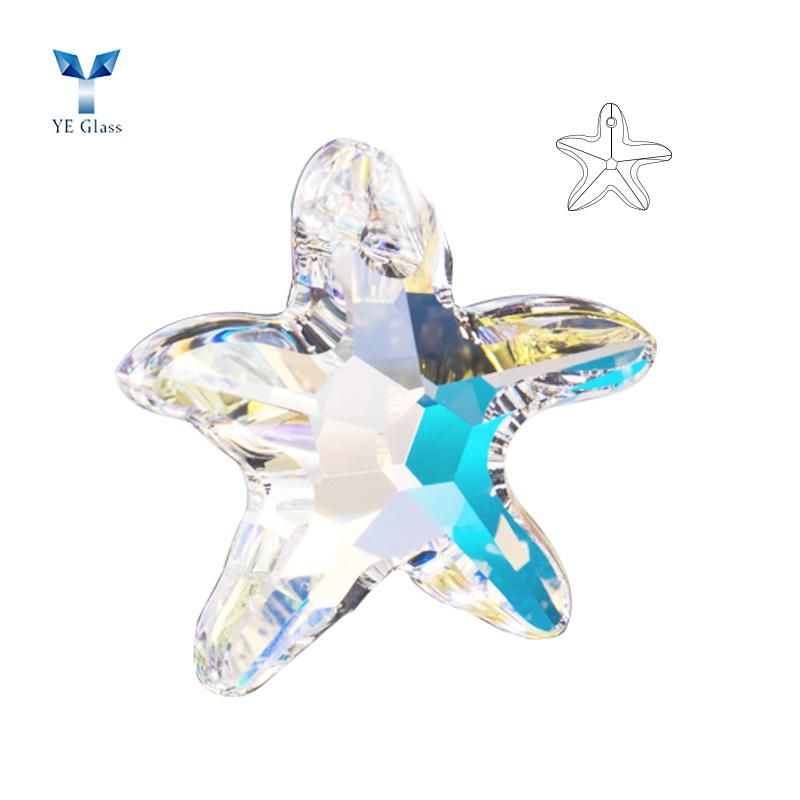 Starfish Shape Colorful Crystal Pendants for DIY jewelry Necklace Parts