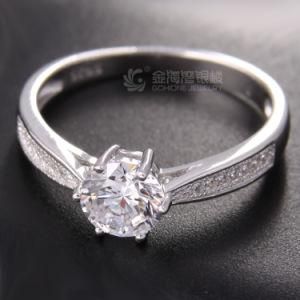 Sparkling 925 Sterling Silver Ring with Heart &amp; Arrow Stone