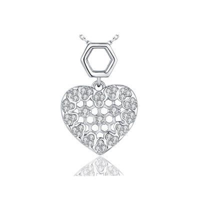 Wholesale Jewelry 925 Sterling Silver Pendants Love Necklaces CZ Micro Pave Heart Pendants