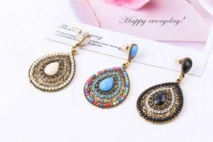 Big Crystal Long Water Drop Tassel Earrings for Women