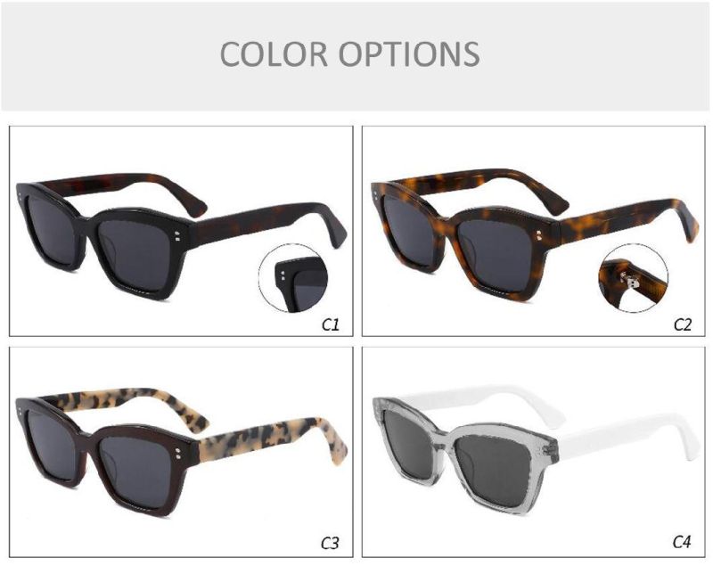 2022 Trendy New Design Model China Factory Wholesale Acetate Frame Sunglasses