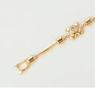Fashion Style Women Jewelry Simple Designs 18K Gold Flower Shaped Bracelet