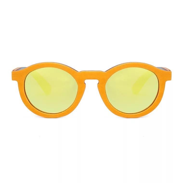 Trend Kids Mirror Custom Logo Bamboo Wooden Sunglasses