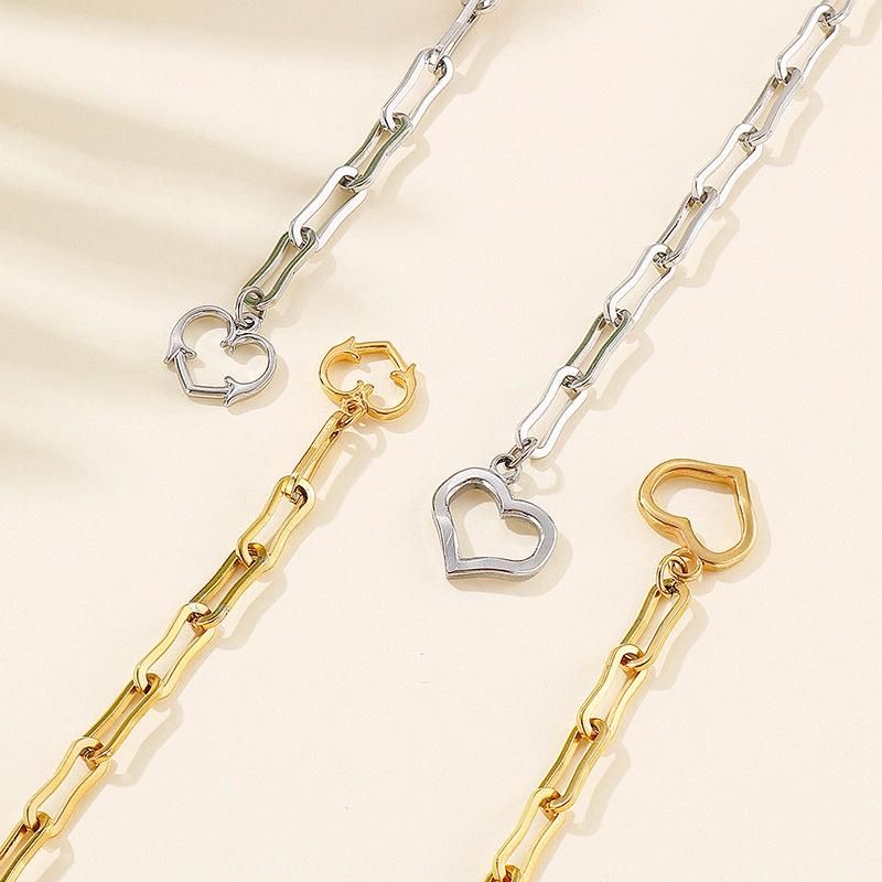 When Customized by The Manufacturer, The Jewelry Does Not Fade. Women′s Love Gold Necklace Jewelry 18K Gold-Plated Stainless Steel Jewelry Set