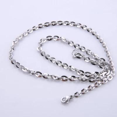 Handmade DIY Jewelry Stainless Steel Necklace Flat Link Cable Chain