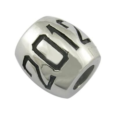 Cheap Metal Custom Engraved Logo Bead