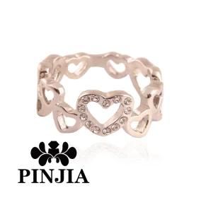 Fashion Jewelry Open Heart Eternity Ring