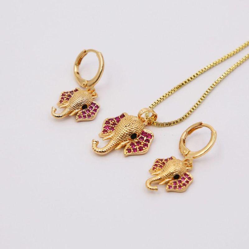 Wholesale Cubic Zirconia 18 K Gold Plated Jewelry Set