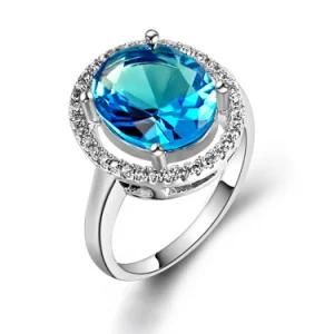 Fashion Imitation Lady Jewelry 925 Sterling Silver London Blue Ring