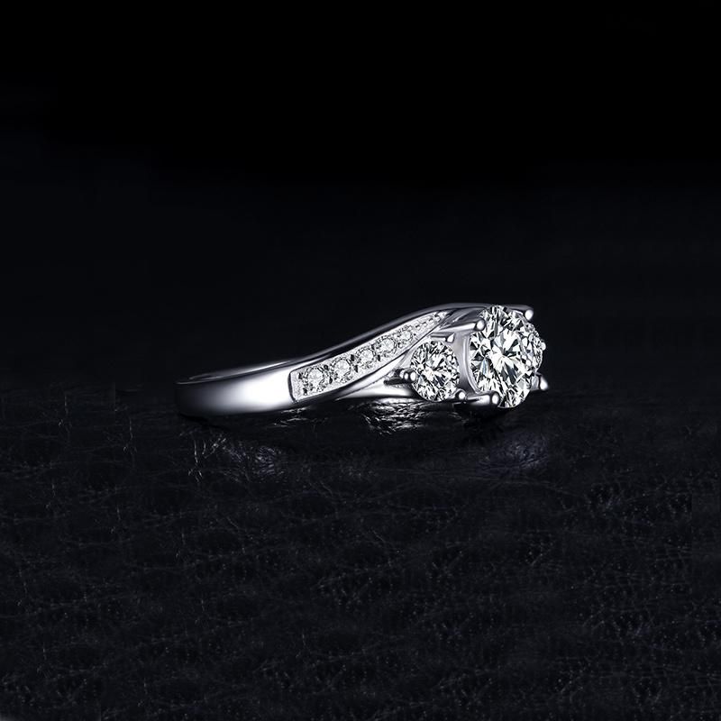 Cubic Zirconia Engagement Classic Ring Promise Ring 925 Sterling Silver Jewelry