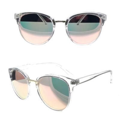 Clear Plastic Fashion Sunglasses with Metal Bridge