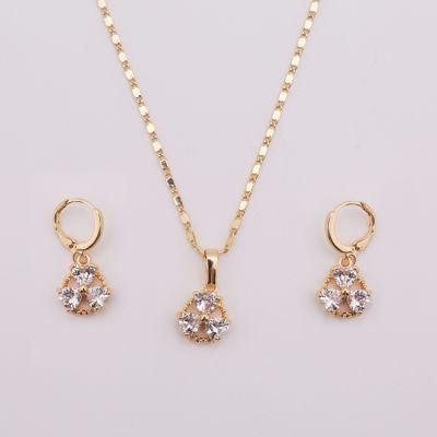 New Fashion Zirconia 18K Gold Plated Imitation Jewelry Sets