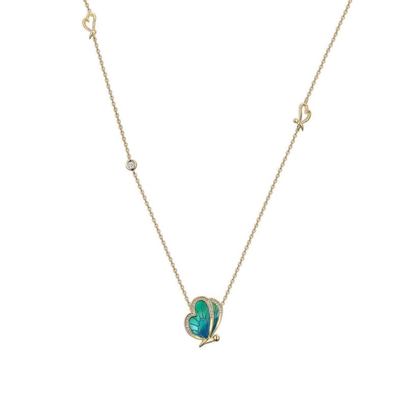 Yellow Gold Coated 925 Silver Sterling Enamel Bracelet with Pearl